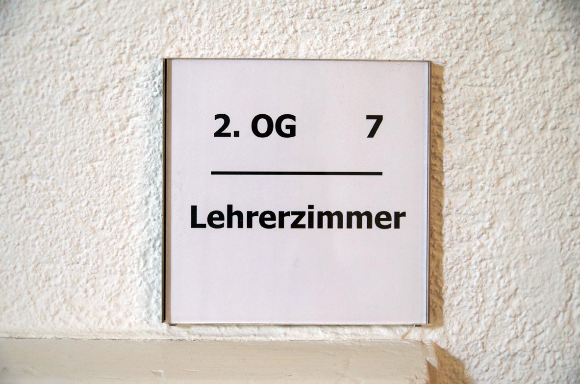 schild lehrerzimmer